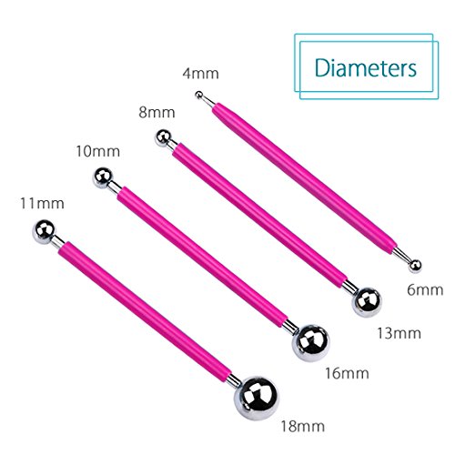 Meuxan 10 Piece Ball Stylus Dot Painting Tool Set, Clay Pottery Modeling Kit - WoodArtSupply