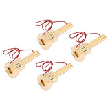 Toyvian 4 Sets Wooden Ukulele Stringed Music Instrument Unfinished Wood Guitar Build Your Ukulele DIY Ukulele Kit Brain Toy Kids Toys Handmade Guitar Toyvian