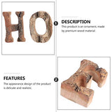 VOSAREA 4pcs Home Letter Ornaments Wooden Home Ornament Wooden Cutout Letters Wood Wall Sign Decoration Tabletop Wooden Letter a Decor Wedding Signs VOSAREA