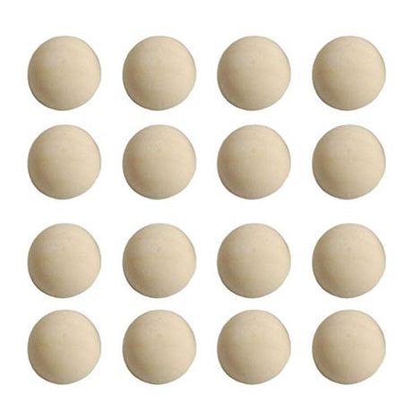 SUPVOX 20pcs Split Wood Balls Unfinished Half Wooden Balls to Paint DIY Christmas Ornament Crafts 40mm SUPVOX