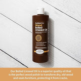 Furniture Clinic Boiled Linseed Oil for Wood Furniture & More Restore a Finish for Furniture, Table Tops, Stone & Metal Wood Care for Interior Oak, Furniture Clinic