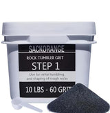 Sackorange 10 LBS Step-1 Rock Tumbler Grit -COARSE 60 Grit Tumbler Silicon Carbide Abrasive, Rock Polishing Grit Media, Works with Any Rock Tumbler, SACKORANGE