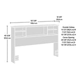 Sauder River Ranch Full-Queen Headboard in Sindoori Mango Finish with Adjustable Shelves Sauder