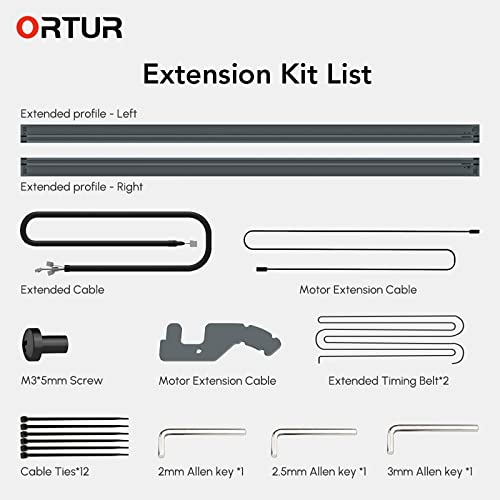 Ortur Laser Engraver Area Expansion Kit, Extension Kit for Laser Master 3 Series Laser Cutter, Engraving Area is Expanded to 400 * 850mm(15.74 x