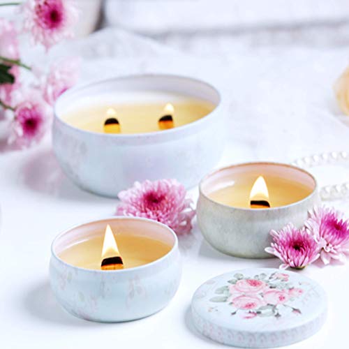 Visgaler 200 Pcs Double-Thickness Wooden Candle Wicks. 5.1 X 0.5 X 0.04 Inch Natural Crackling Wicks, Long Lasting Smokeless Wood Wicks with Iron Visgaler