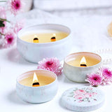 Visgaler 200 Pcs Double-Thickness Wooden Candle Wicks. 5.1 X 0.5 X 0.04 Inch Natural Crackling Wicks, Long Lasting Smokeless Wood Wicks with Iron Visgaler