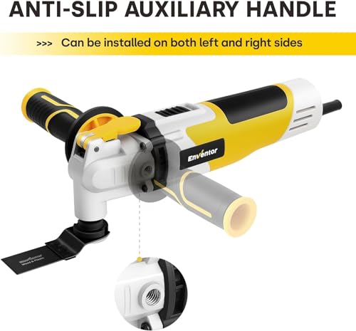 ENVENTOR Oscillating Multi Tools, 2.5A Electric Oscillating Saw Corded with 43PCS Accessories, 15000-22000 OPM, 6 Variable Speeds, 3°Oscillation Enventor
