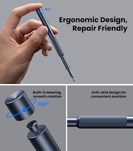 AXTH 25-in-1 Small Precision Screwdriver Set, Professional Magnetic Mini Repair Tool Kit for Phone, Computer, Watch, Laptop, Macbook, Game Console, AXTH