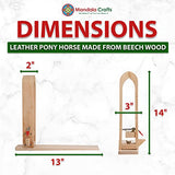 Mandala Crafts Leather Pony for Hand Leather Sewing Lacing - Leather Stitching Pony Kit Leathercraft Leather Clamp - DIY Desktop Leatherworking Tool Mandala Crafts