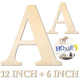 Large Wooden Letters 12 inch Wood Letters for Crafts Projects Small Wooden Letters 6 inch for Wall Decor Home Decor Birthday Party Wedding HEKOOLA