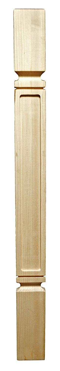 BingLTD - 36" Rubberwood Unfinished Hardwood Island Table Leg Post - 1 PC (K22300-FW-RW) - WoodArtSupply