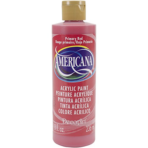 DecoArt DA199-9 Americana Acrylics, 8-Ounce, Primary Red - WoodArtSupply