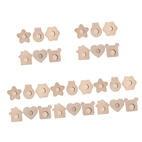 DECHOUS 30 Pcs Wooden Blank Photo Frame Star Picture Frame Diy Blank Wooden Frame Painting Craft Kit Blank Wood Picture Frame Unfinished Picture DECHOUS