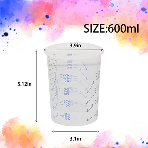  FEXIA 50-Pcs Resin Mixing Cups 600ml (20oz) Disposable