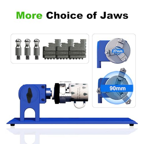 ComMarker 5-in-1 Rotary for Fiber Laser Engraver Machine, Laser Engraver Rotary Attachment,Rotary Axis Chuck Roller 5 Functions, Perfect for ComMarker