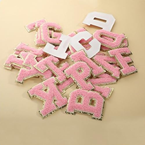 26 Piece Self Adhesive Chenille Letter Patches Varsity Letter Patches A-Z Glitter Iron on Alphabet Patches for Clothing Jeans Backpacks Hat DIY - WoodArtSupply