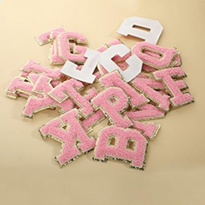 26 Piece Self Adhesive Chenille Letter Patches Varsity Letter Patches A-Z Glitter Iron on Alphabet Patches for Clothing Jeans Backpacks Hat DIY - WoodArtSupply