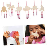 DIY Wooden Wind Chime Whale Gifts Mermaid Gifts Childrens Tylonal Craft Wind Chimes Unfinished Wind Chimes Wind Chime Kit DIY Wind Bells DIY Craft Toyvian