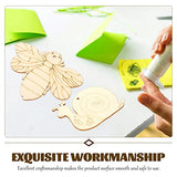 VOSAREA 20pcs DIY Pendant Wooden Cutouts for Crafts Wood Cutouts Decorative Cutouts Ornament Unfinished Wood Crafts Wooden Snail Embellishments VOSAREA