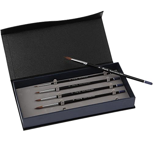 Rhapsody Kolinsky Watercolor Brush Set of 5, Various Watercolor Brush Sizes Creative Mark