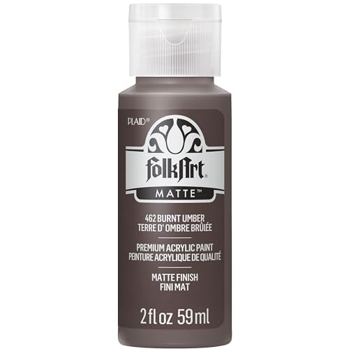 FolkArt Acrylic Paint in Assorted Colors (2 oz), 462, Burnt Umber FolkArt