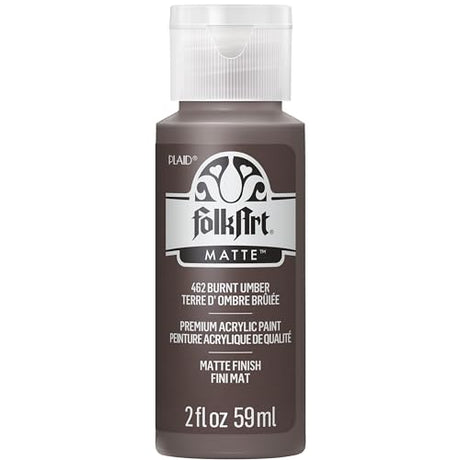 FolkArt Acrylic Paint in Assorted Colors (2 oz), 462, Burnt Umber FolkArt