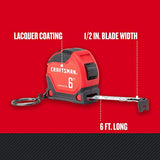 CRAFTSMAN Keychain Tape Measure, 6 FT (CMHT37106G) Craftsman