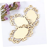 Anneome 5pcs Wedding Decor Unfinished Wood Shapes Wooden Slices Blank Wooden Hanging Heart Decorations Embellishments for Crafting Wood Decor Anneome