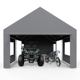 Portable Carport Canopy, 13×20ft Heavy Duty Carport Garage with Roll-up Doors & Windows for Car, SUV, Truck, Boat, Party, Mobile Market MERXENG
