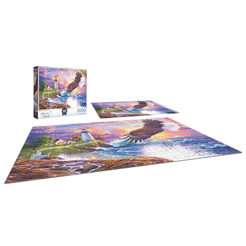 Cra-Z-Art - RoseArt - Abraham Hunter - The Guiding Light - 2000 Piece Jigsaw Puzzle - WoodArtSupply