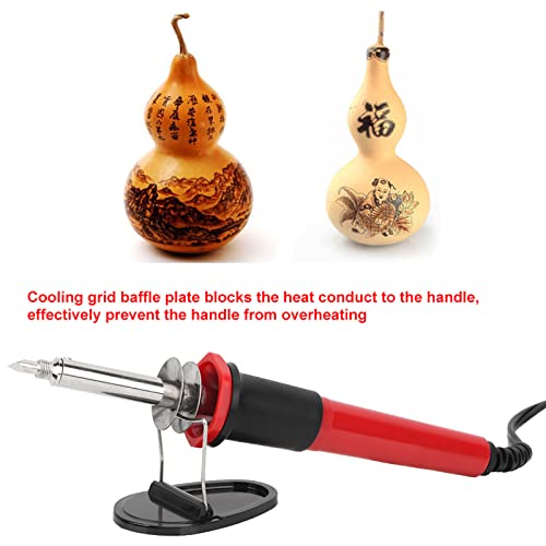 7 Pcs Electric Wood Burning Pyrography Kit Wood Burning Kit Soldering Iron Kit Iron Burner Pen Pyrograph Tool Set LiebeWH