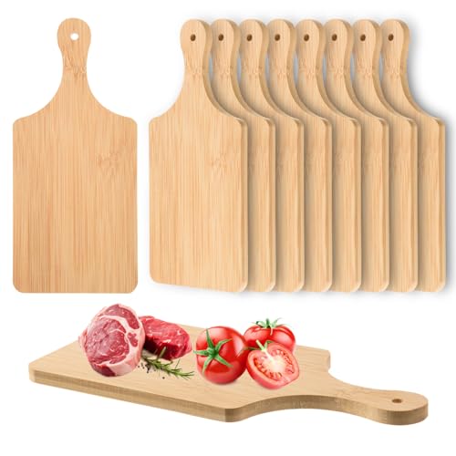 12 Pcs Thicken Bamboo Cutting Board Bulk 11x5 Inch Personalized Wood Chopping Board Customized Laser Engraving Serving Charcuterie Boards for Wedding