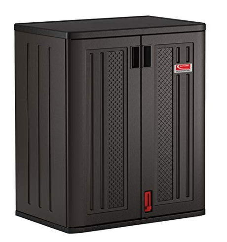 Suncast Commercial 9 Cubic Ft. Heavy-Duty Resin Cabinet with 2 Shelves, Dark Grey Suncast Commercial