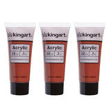 KINGART 500-137 PRO Artist Quality Burnt Umber Acrylic Paint, 22ml (0.74oz) Tubes, 3 Pack - Set (66ml Total), Burnt Umber KINGART