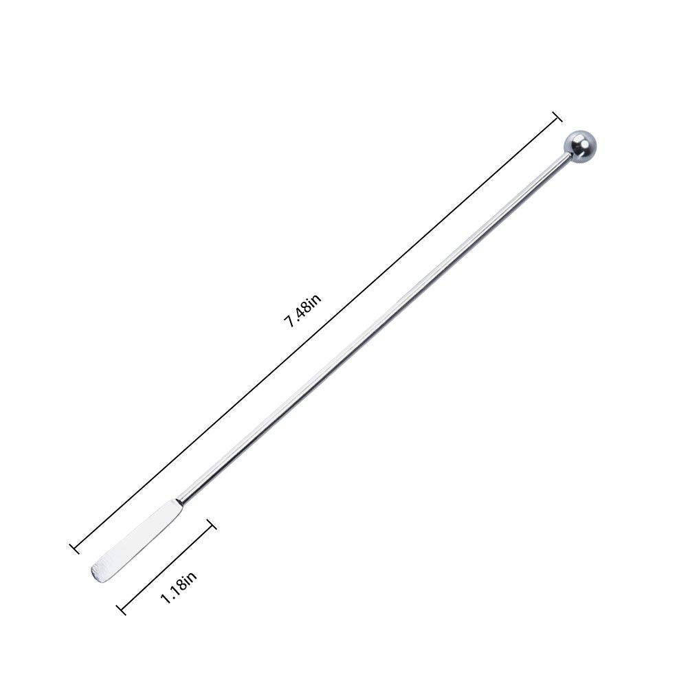 20 pcs Stainless Steel Coffee Beverage Stir Sticks Cocktail Stirrers Drink Swizzle Stick 7.4" Swizzle Stick Picks Tools SZLFSX