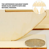 EXCEART 10 Pcs Unfinished Wooden Sailboat Models Nautical Wood Cutouts Nautical Ocean Theme Sailboat Decor for Home School DIY Crafts Projects EXCEART