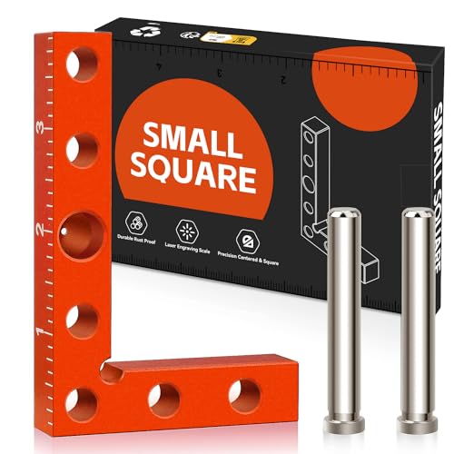 Mini Small Square Center Finder Tool 90 Degree Precision Machinist Square Quick Measuring Square Edge Marking Center Finder for Woodworking Pocket Gohelper