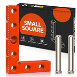 Mini Small Square Center Finder Tool 90 Degree Precision Machinist Square Quick Measuring Square Edge Marking Center Finder for Woodworking Pocket Gohelper