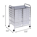 Honey-Can-Do Rolling Storage Cart and Organizer with 12 Plastic Drawers Honey-Can-Do