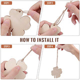 PRETYZOOM 20pcs St. Patricks Day Wood Shamrock Cutouts Clover Shape DIY Making Crafts Hanging Adornments St. Patricks Party Decoration PRETYZOOM