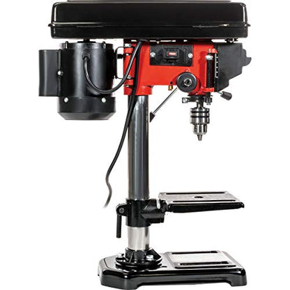 Stark 2.4-Amp 8", Benchtop Drill Press 5-Speed Cast Iron Table Drilling Machine, Black/Red