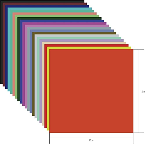 SPECUT XINPOCUT infusible Transfer Ink Sheets(21pcs/Set, 12''x12'') - Solid Color Paper Sublimation for Cricut Mug Press, Silhouette Cameo or Heat SPECUT