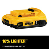 DEWALT 20V MAX Battery Pack with Charger, 3 Ah, Extra Long Run Time (DCB230C) DEWALT