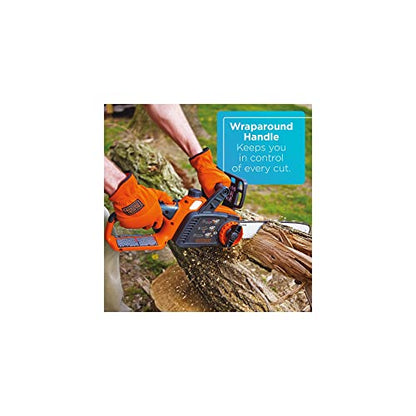 BLACK+DECKER 20V MAX Cordless Chainsaw Kit, 10 inch, Battery and Charger Included (LCS1020) - WoodArtSupply