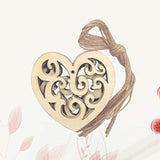 Healifty 10PC Unfinished Wood Cutouts Unfinished Wood Shapes Heart Shaped Wood Unfinished Wood Slices Wood Log Discs Wood Heart Confetti Heart Wood Healifty