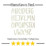 Wooden 3 Inch Letters Unfinished O Cutout, Blank Wall Alphabet Wood Letter Shape, Hometown Font Small Wreath DIY NEXTCraft