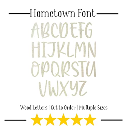 Wooden 3 Inch Letters Unfinished O Cutout, Blank Wall Alphabet Wood Letter Shape, Hometown Font Small Wreath DIY - WoodArtSupply