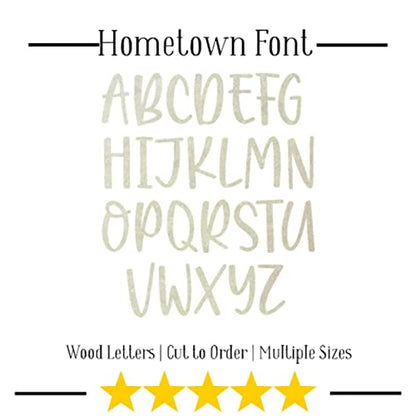 Wooden 3 Inch Letters Unfinished O Cutout, Blank Wall Alphabet Wood Letter Shape, Hometown Font Small Wreath DIY - WoodArtSupply