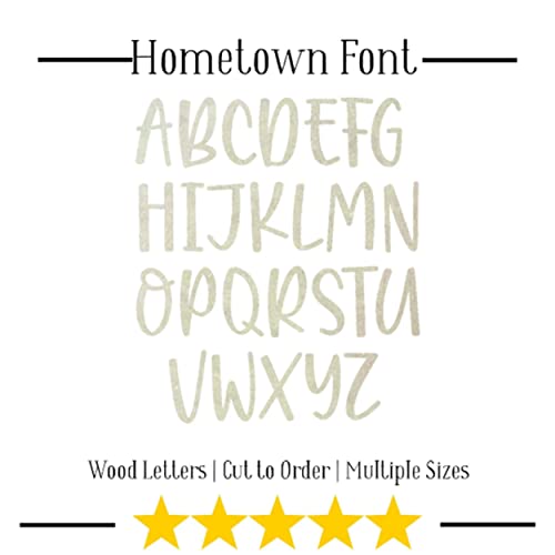 9 Inch Wooden Letter A Craft Blank, Unfinished Wood Wall Letters Decorative Cutout, Hometown Font Paintable Kids DIY Shape NEXTCraft