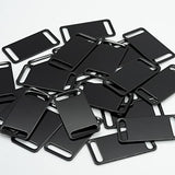 StayMax Aluminum Engraving Blanks Tags Stamping Blanks Tags Blank Dog Tag Pet ID Tag 25 Pieces (Black) StayMax